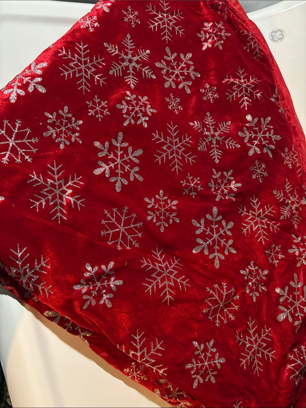 Glitter Snowflake Christmas Skirt